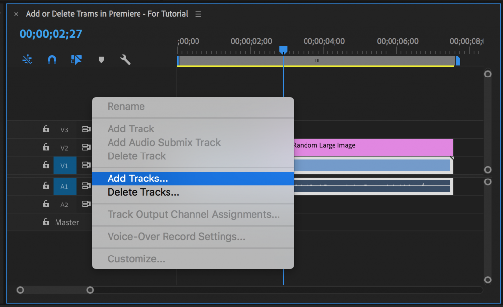 how to add video tracks in premiere pro