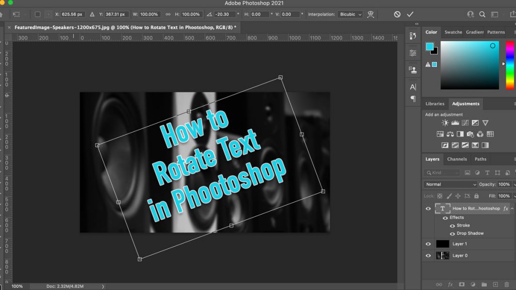  How To Rotate Text In Photoshop Edit Video Faster Tutorial